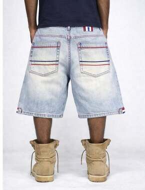 Vintage FB County Puerto Rico Baggy Denim Shorts JNCO Y2K Style 36